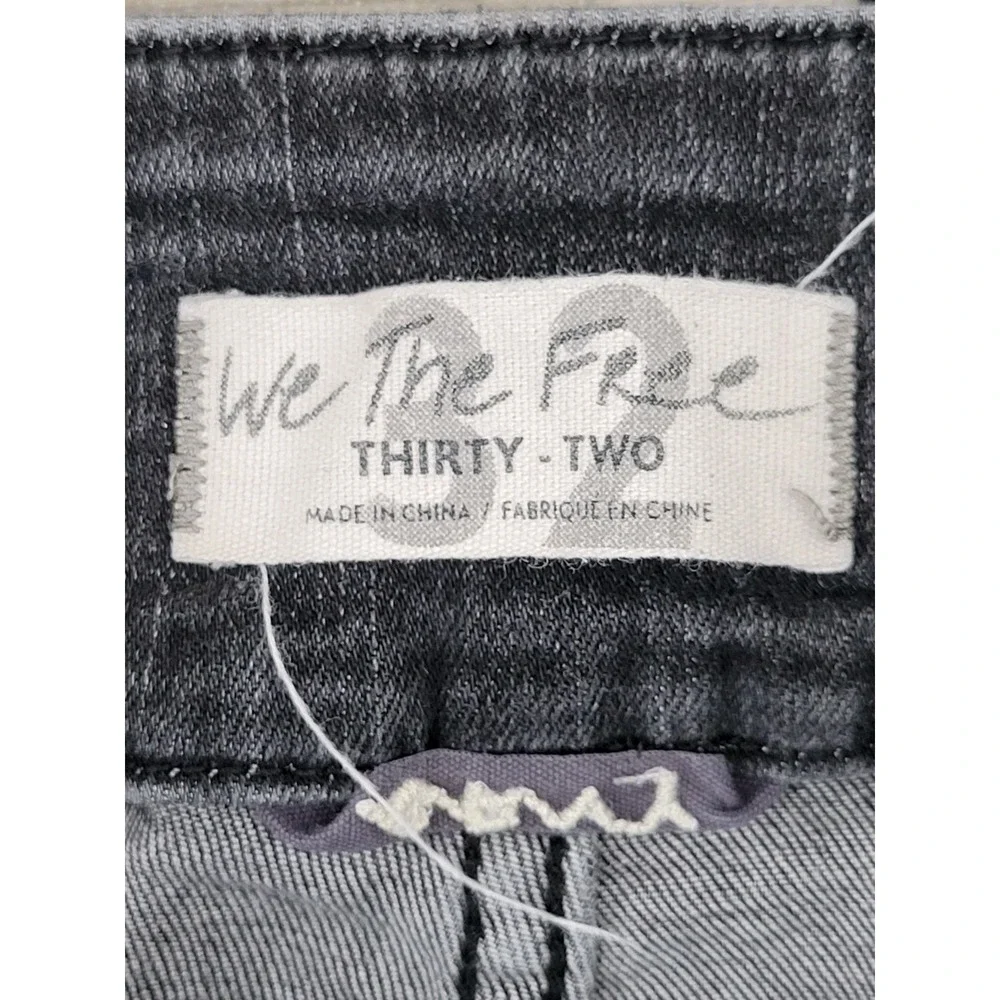 We The Free Curvy Lace-Up Button Fly Jeans Women's 32 Black Free People
